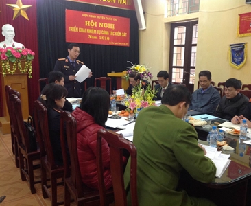 VKS huyện QUỐC OAI TRIỂN KHAI CÔNG TÁC NĂM 2016